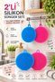 Silicone Dishwashing Sponge Set of 2 Pink Blue Practical Cleaning Sponge - 5
