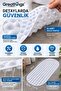 34X65 cm 63 Suction Cups Oval Non-Slip Bathroom Bathtub Mat Embossed Patterned Plastic - 5