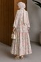 Floral Patterned Dress with Elasticized Ankle Tsd260270 Pink - 6