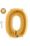 0 Number Foil Balloon Gold 100X70 cm