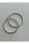 Silver Fine Cut Hoop Earrings 6 cm - 2