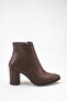 Women's Pointed Toe Brown Leather Boots - 3