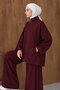 High Collar Zippered Oysho Suit Tsd260286 Plum - 2