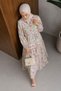 Floral Patterned Dress with Elasticized Ankle Tsd260270 Pink - 3