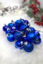 4 cm - New Year's Luxury Ball Ornament Set 24 Pieces Navy Blue Glitter-Shiny-Matte-Disco-Striped Special Pvc Box - 2