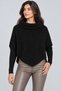 Women's Draped Collar Asymmetrical Knitwear Sweater - 3
