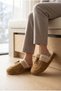 Women's Suede Moccasin House Slippers – Plush Detailed Furry Soft Sole - 4