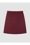 Two Mt Shop Quality Lcw Kids Burgundy Plain Girls Skirt - 3