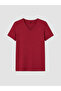 Two Mt Shop Quality Burgundy Combed Cotton Plain Standard & Regular Short Sleeve Women's T-Shirt - 5