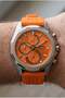 Orange Men's Wristwatch |   45mm Stainless Steel Case, Silicone Cord - 6