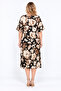 Women's Plus Size, Black, Floral Pattern, Low Sleeve Viscose Dress 65N39637 - 8
