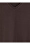 Two Mt Shop Quality Brown Combed Cotton Plain Standard & Regular Short Sleeve Women's T-Shirt - 6