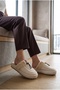 Women's Suede Moccasin House Slippers – Plush Detailed Furry Soft Sole - 4