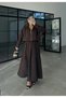 Brown Parachute Fabric Zippered Jacket Skirt Double Set - 7080