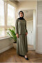 Women's Hijab Two-Piece Set Casual Long Sleeve Tunic Flared Skirt Set