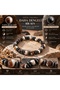 Brown White Agate and Hematite Natural Stone Bracelet-Handmade Natural Stone