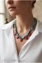 Handmade Turquoise Natural Stone and Coral Drop Natural Stone Special Design Necklace - 3