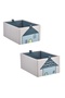 2 Piece Children's Room Organizer Box Set 26X37X17 cm Home Patterned Organizing Storage Box