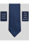 Blue Dot Patterned Thin Navy Blue Tie – 7 cm Wide - 2