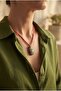 Handmade Coral Natural Stone and Brass Nepali Pendant Special Design Necklace - 5
