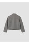 Vizyon New Season Gray Collared Women's Shirt Jacket - 6