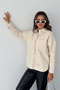 Women's Stone Detailed Pocketed Long Sleeve Gabardine Shirt Jacket - 3