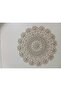 Wosso Model 6 Pieces Tulle Lace Cocktail Napkin Coaster Presentation Napkin Gold - 2