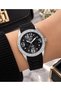 Women's Wristwatch with Silicone Strap and Zircon Stones, Casual and Stylish Combination, Gift Boxed - 2