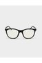 Vista Black Cornered Trendy Men's and Women's Blue Light Protection Acetate Metal Hinged Glasses - 5