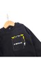 Baby Boy Winter 3 Threaded Yarn Dinosaur Printed 6-9-12-18-24 Months 2-Piece Top and Bottom Set - 4