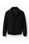 Harrington Zippered Bomber Cashmere Jacket - Slim Fit Classic Collar - 4