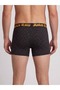 Black and Yellow Micro Geometric Patterned Cotton Men's Boxer - Db346 - 2