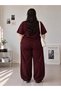Women's Oversize Casual Tracksuit Set – Loose-Fit Trousers & T-Shirt G545 - 3