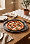 31 cm Premium Stainless Carbon Steel, Perforated, Fireproof, Non-Stick Pizza and Lahmacun Tray with Handles - 3