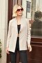 Women's Hakim Collar Flato Pocket Single Button Long Sleeve Jacket-Stone - 6