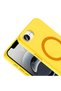 iPhone 16E Compatible Case Magsafe Supported Aris Silicone Cover - Yellow - T42744 - 3