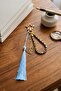 Heart Figured Hematite Stone Tassel Charm - Bag Ornament - 7