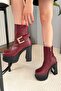 Platform Heel Belt-Detached Boot with Detailing on the Belt 12 cm Heel Length - 3