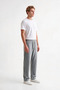 Men's Baggy Gray Sweatpants Winter Style with Side Piping and Zipper Pockets - 5