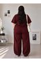 Women's Oversize Casual Tracksuit Set – Loose-Fit Trousers & T-Shirt G540 - 3