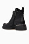 Women's Leather Lace-Up Zippered Boots 26K 2552205K Black - 3