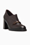 Women's Daily Thick Heeled Leather Shoes 26K 2453406K Brown - 4