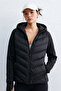 Women's Diver Detail Inflatable Coat - Black - 3
