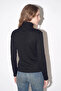 High Neck Long Sleeve Glitter Buttoned Top - 5
