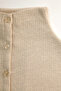 High Neck Long Sleeve Glitter Buttoned Top - 6