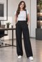 Women's Cotton Lycra Camisole Ribbed Buttoned Short Sleeve Basic Bodysuit Black White - 3
