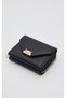 Kuki Cat Buckle Faux Leather Women's Wallet & Card Holder-Black-Anthracite-Purple