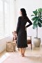 Allesa Ruffle Detailed Maternity and Postpartum Knitted Dressing Gown - 3
