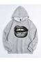Women's Street Style Lip Print Hooded Sweatshirt - 3