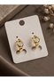 Xuping Zircon Stone Heart Model Gold Color Women's Earrings